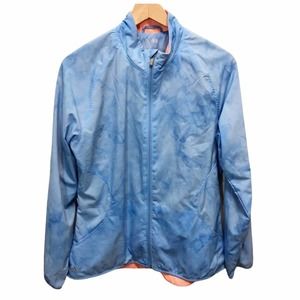 Adidas light blue watercolor design jacket Large Tennis Golf